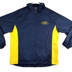 BASIX Lifestyle San Diego California Full Zip Windbreaker Jacket Mens Size L